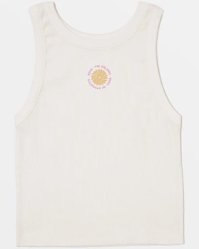 Wide Rib Tank Top - Vintage White