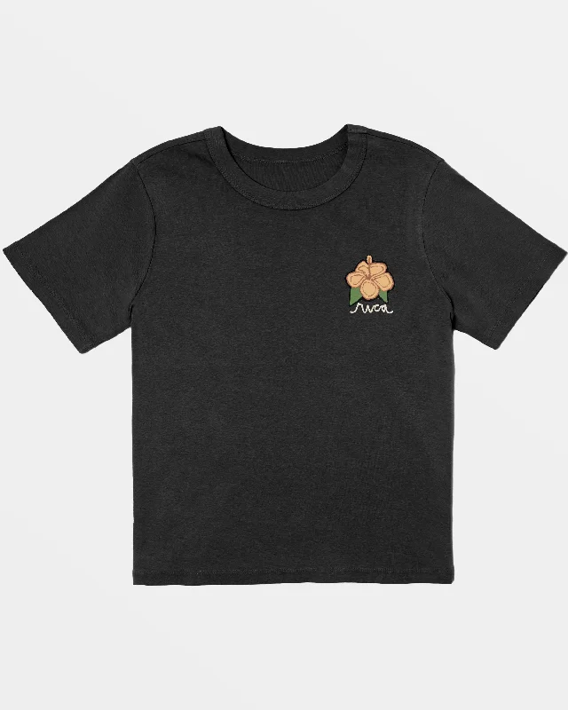 Oblow Hibiscus Tee - Washed Black