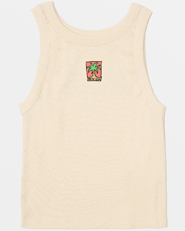 Wide Rib Tank Top - Cream