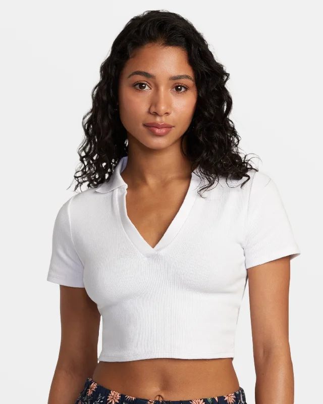 Selects Chase Polo Knit - Whisper White