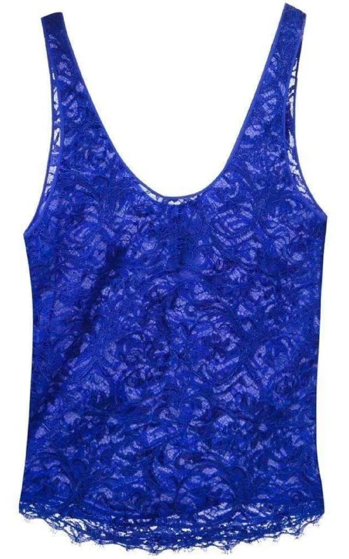 Blue Lace Tank Top