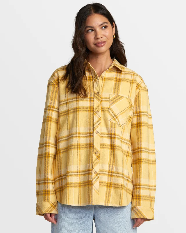 Breeze Flannel Long Sleeve Shirt - Sahara Sun