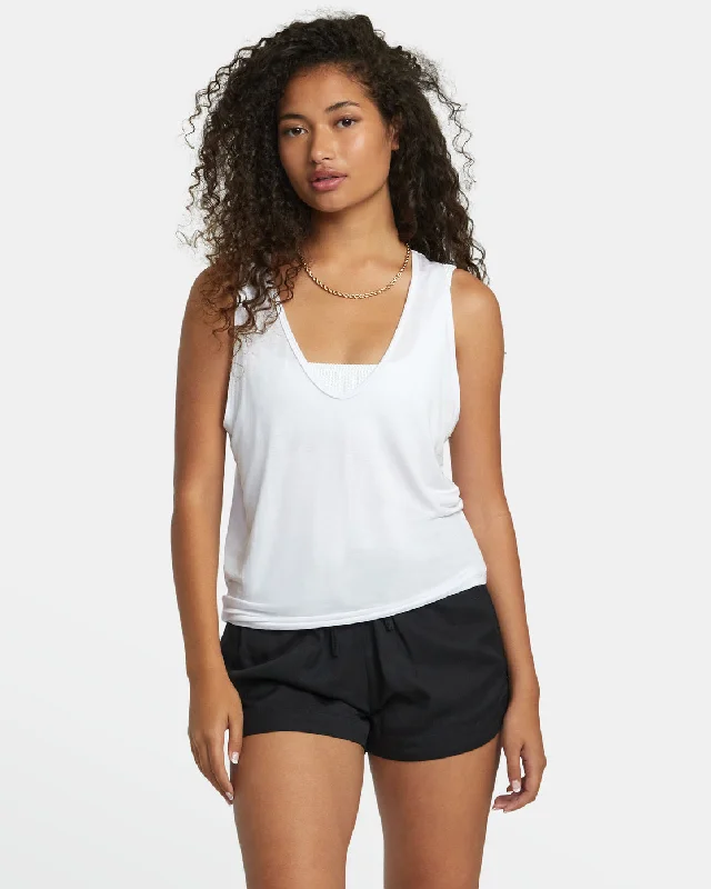 Minted Tank Top - Whisper White