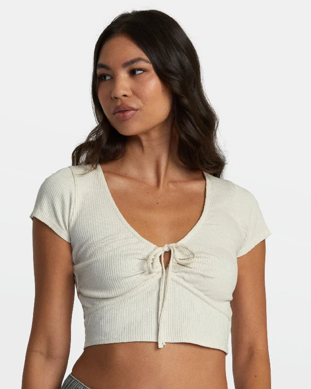 Smitten II Cropped Top - Latte