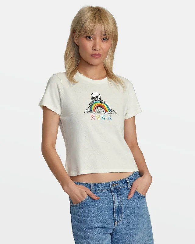 Rainbow Skull Tee - Whisper White