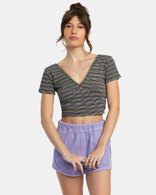 Smitten Top V-Neck - RVCA Black