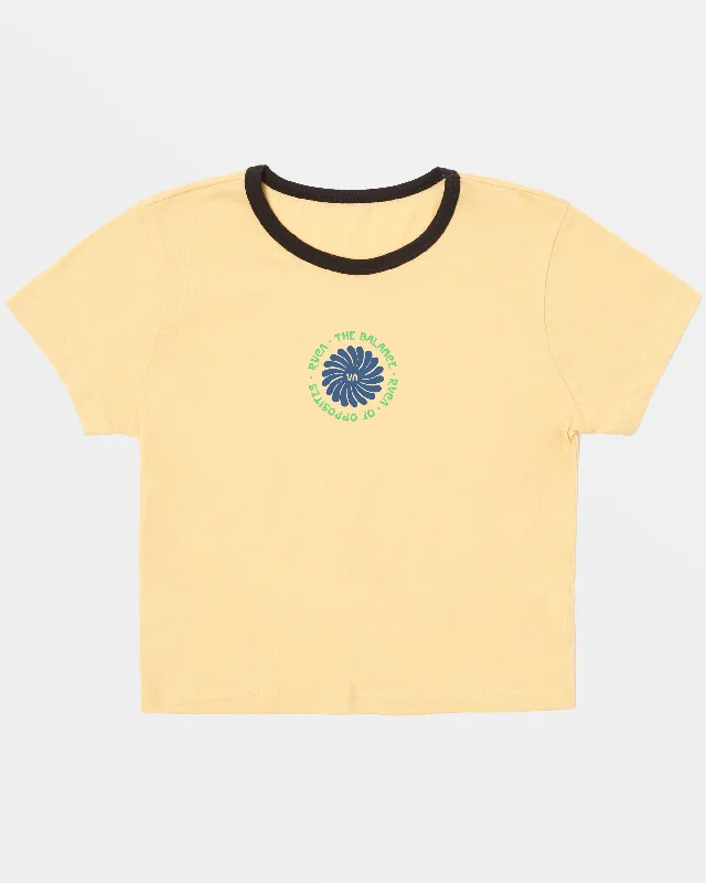 Shrunken Ringer Tee - Sahara Sun