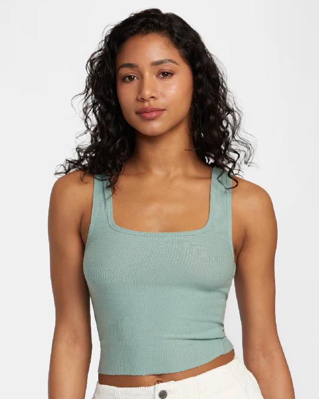 Selects Slate Tank Knit - Green Haze