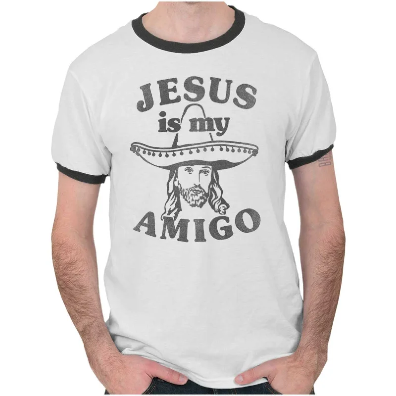 Amigo Jesus Ringer T-Shirt