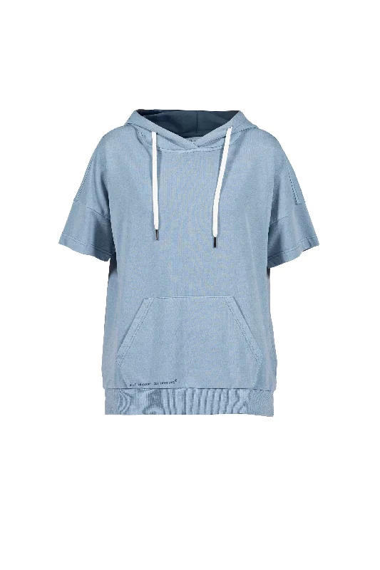 Boa Hooded Blouse - Ashley Blue