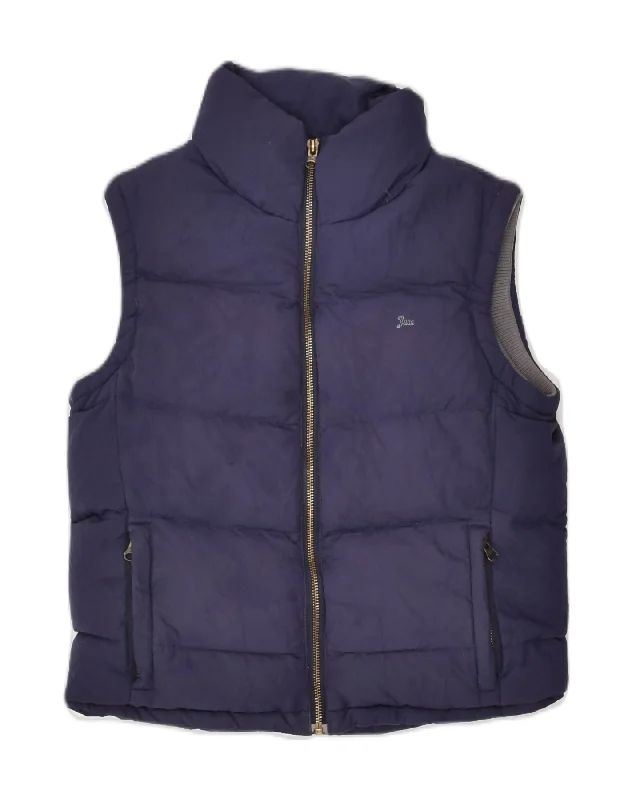 JACK WILLS Womens Padded Gilet UK 10 Small Navy Blue Polyester