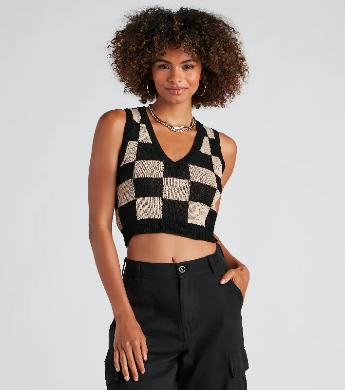 Object Of Style Checkered Vest