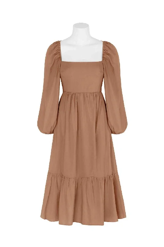 Zasmin Midi Dress - Chocolate Malt