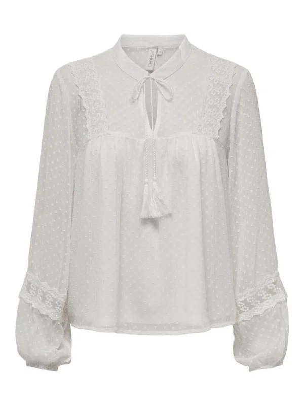 Only - Onltessa Eliza Ls Top - 4314185 Cloud Dancer