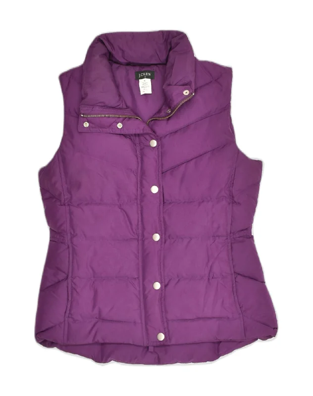 J. CREW Womens Padded Gilet UK 6 XS  Purple Polyester