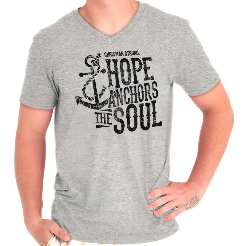 Hope Anchors the Soul V-Neck T-Shirt