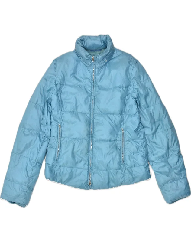 MARELLA Womens Padded Jacket UK 10 Small Blue Polyamide