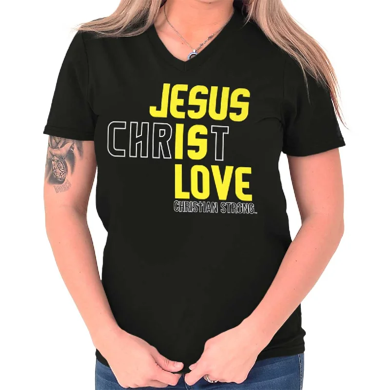 Jesus Christ Love V-Neck T-Shirt