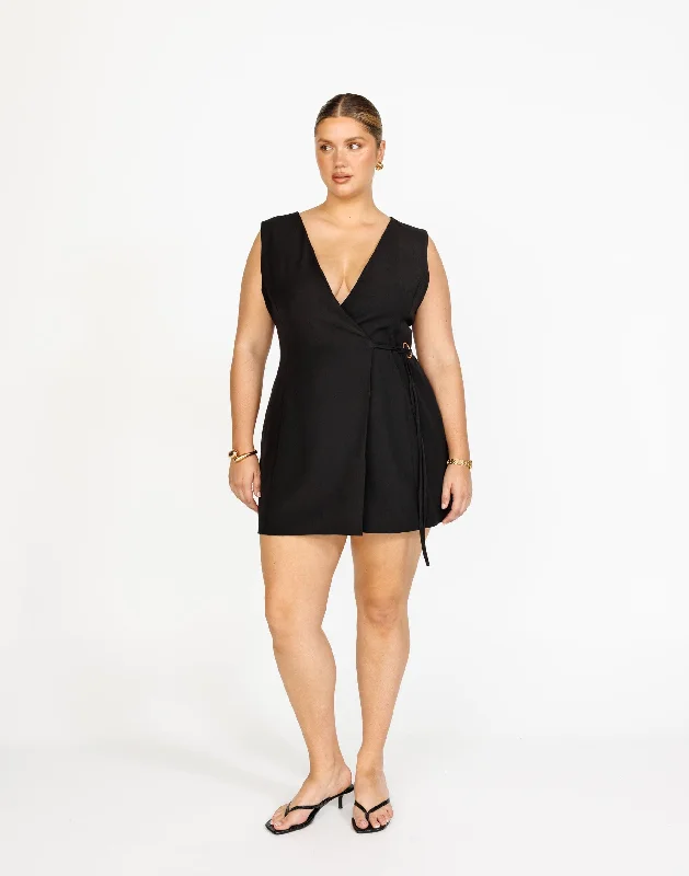 Alayna Mini Dress (Black)