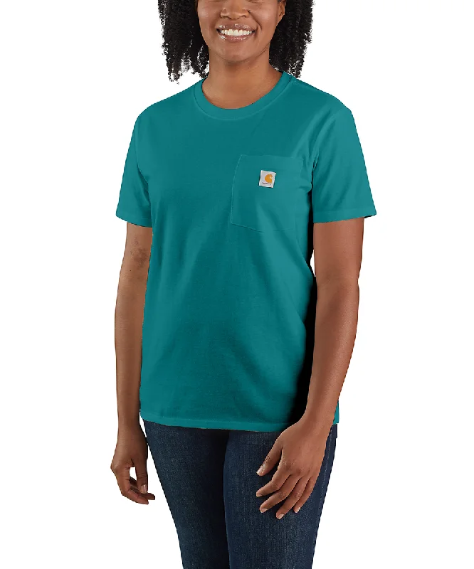 Carhartt Women’s WK87 Short Sleeve Pocket T-Shirt - Shaded Spruce