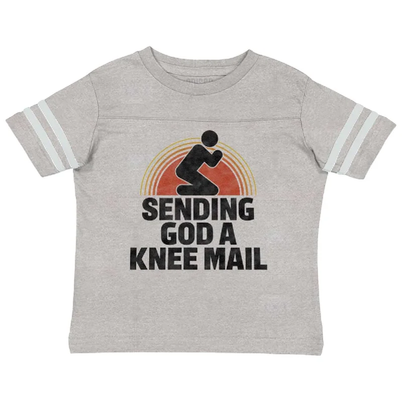 Sending God A Knee Mail Toddler Football Jersey T-shirt